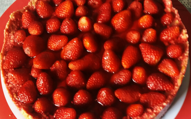 Torta gelada de morango