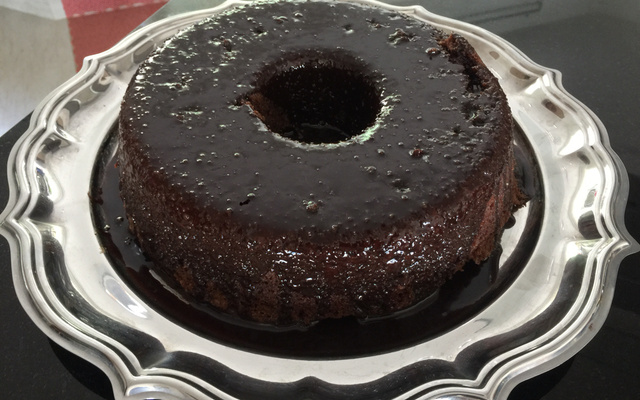 Bolo de chocolate de liqüidificador