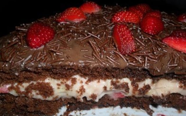 Recheio de bolo de morango