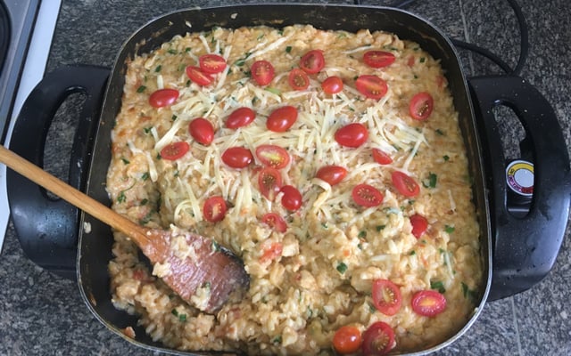 Risoto Frango com Requeijão