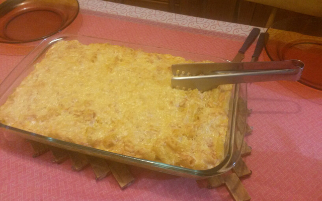 Macarrão com requeijão