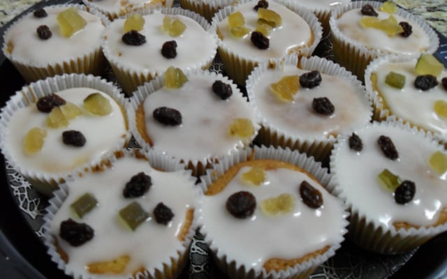 Cupcake de frutas cristalizadas