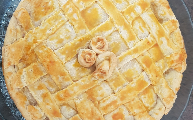 Torta de palmito com requeijão