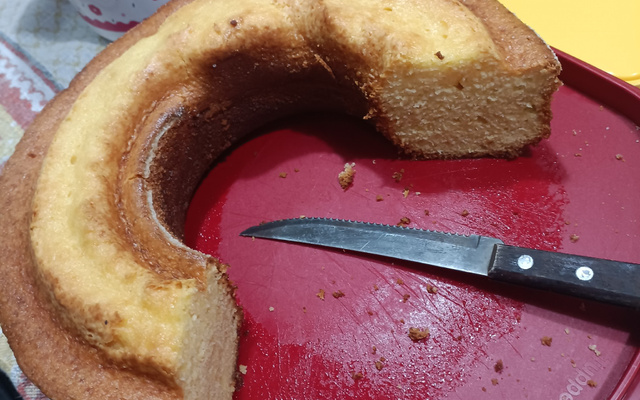 Bolo de fubá crocante