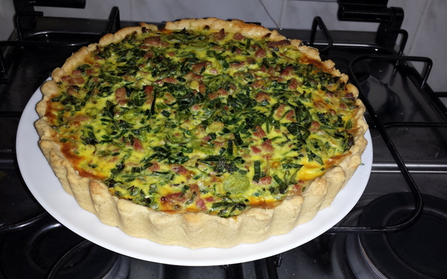 Quiche de alho poró