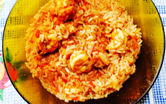 Risoto de camarão fácil e rápida