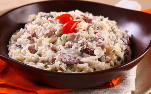 Arroz cremoso à moda brasileira