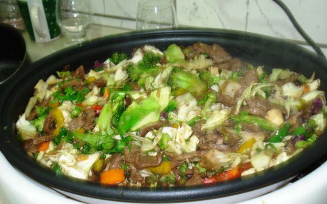 Tiras de carne chinesa