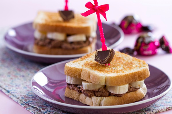Sanduíche de Cream Cheese com Chocolate