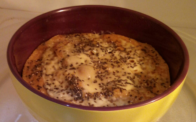 Torta fit de micro-ondas da Cacá