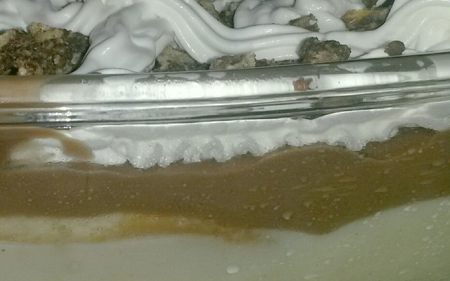 Pavê de creme com chocolate