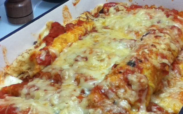 Panqueca de carne moída deliciosa