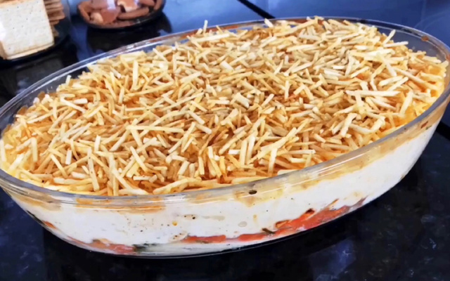 Filé de peixe ao creme de palmito