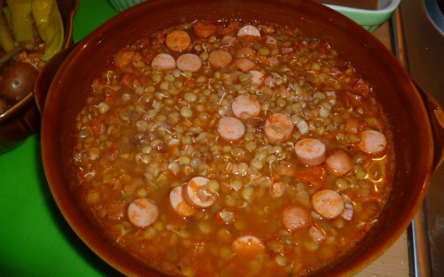 Sopa de linguiça calabresa