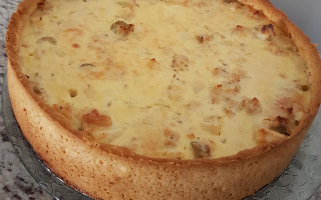 Quiche de frango com palmito