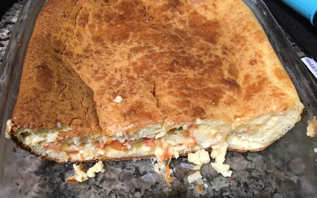 Torta de palmito com azeitonas