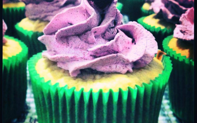 Blueberry cake cupcake de baunilha com mirtilo