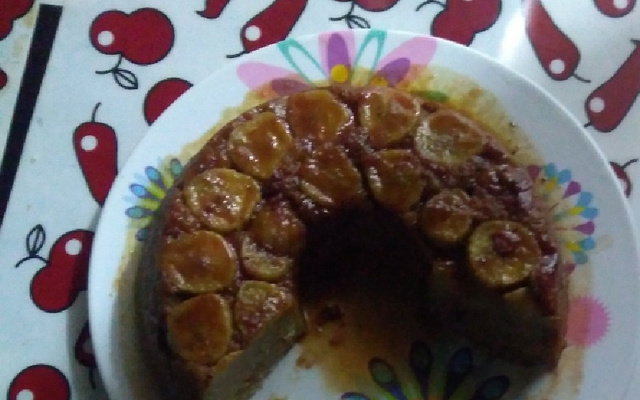 Bolo de banana fit no microondas