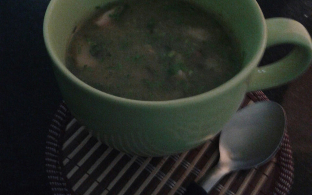 Caldo verde com mandioca