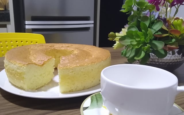 Bolo de arroz cru sem gluten