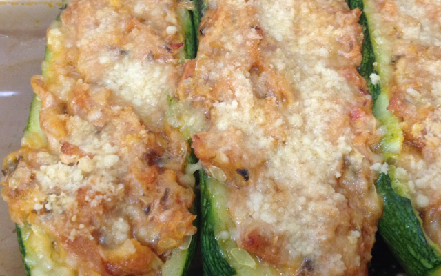 Abobrinha recheada supimpa