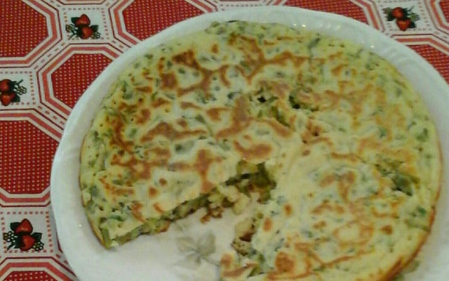 Tempurá de talo de espinafre