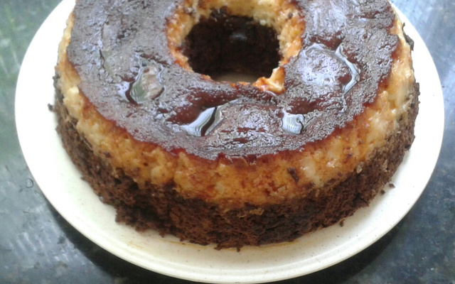 Bolo pudim de chocolate