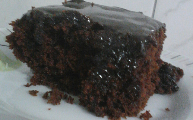 Bolo de chocolate com água