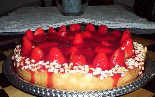 Torta maravilhosa de morango
