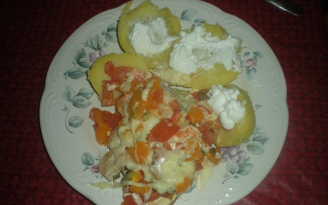 Filés de salmão com camarões