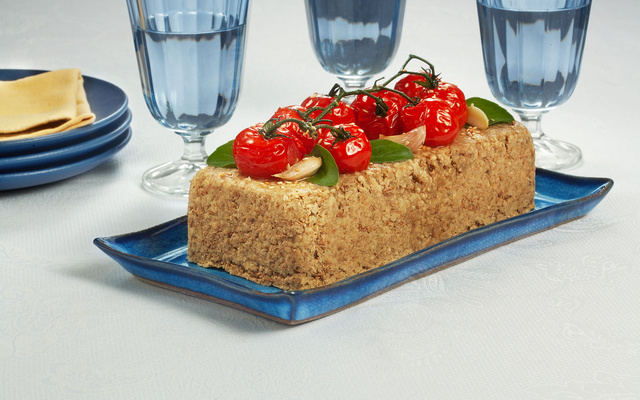 Bolo salgado de lentilha