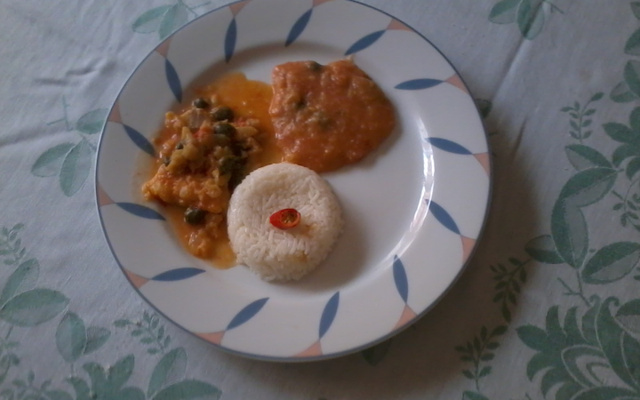 Merluza fácil com pirão