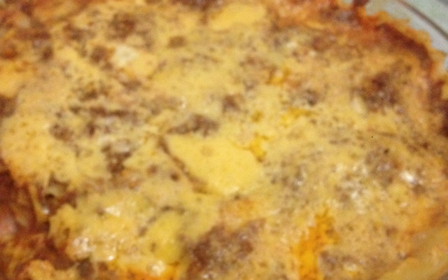 Lasanha bolonhesa ao molho branco