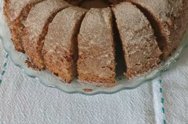 Bolo de banana com maçã