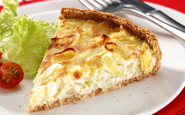 Quiche de alho poró