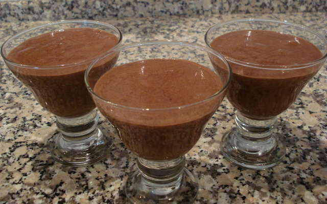 Mousse cremoso de chocolate