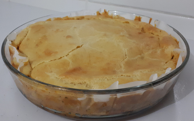 Torta de palmito de liquidificador