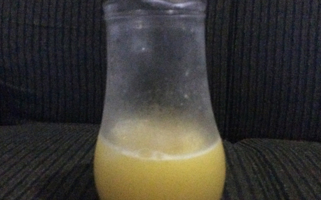 Suco de laranja cremoso