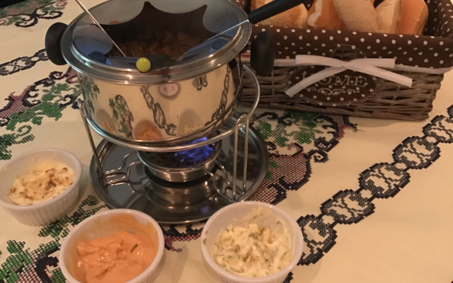 Fondue de carne saudável - sem óleo.