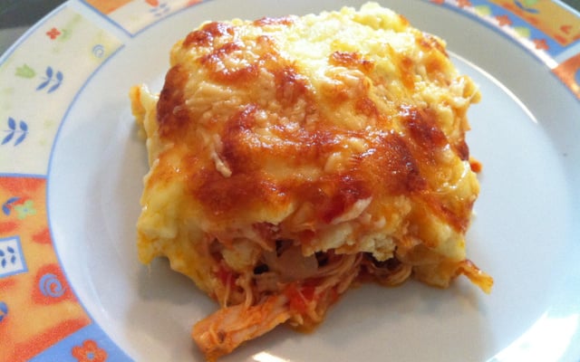 Lasanha de frango e 4 queijos