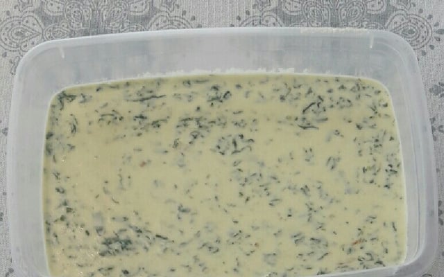 Molho Branco com Espinafre