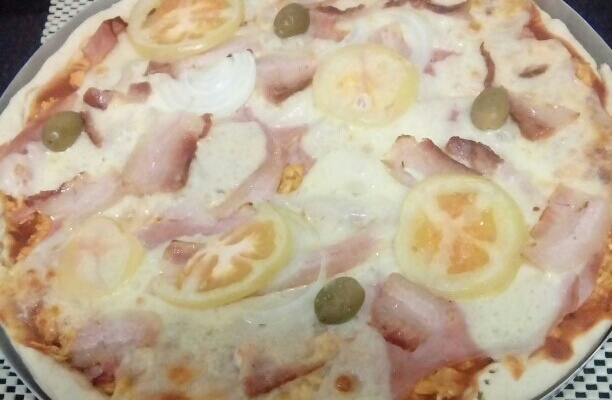 Massa de pizza sem fermento biológico