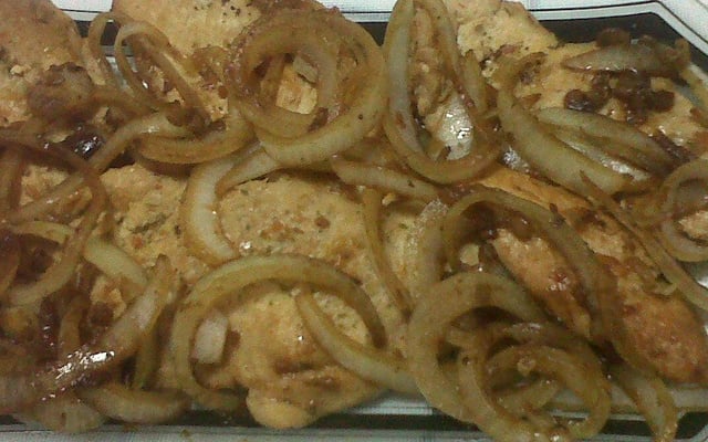 Filé de frango frito sem óleo