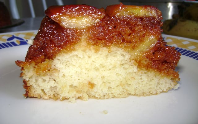 Torta invertida de banana