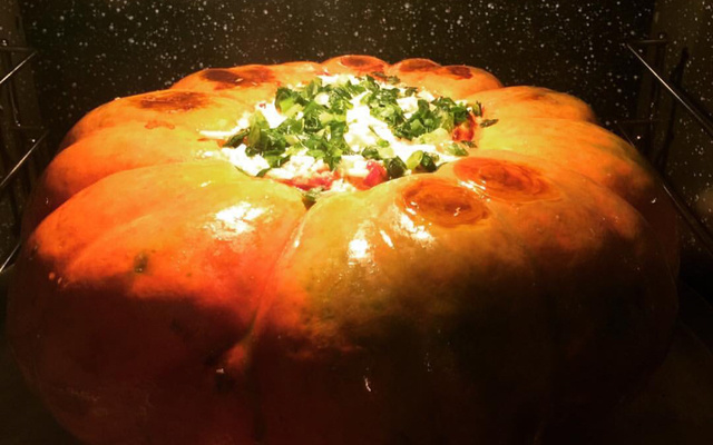 Carne seca na moranga com cream cheese