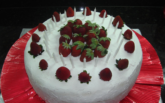 Bolo de gelado de morango Claudiakucau