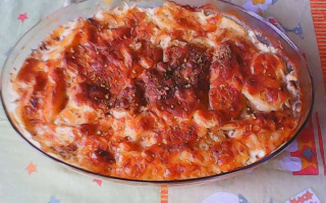 Bacalhau gratinado com batatas