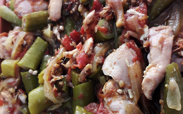 Frango com quiabo da Andrea 