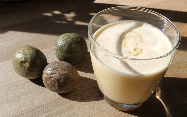 Batida de maracujá com vodca