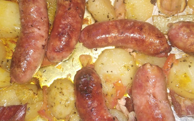 Linguiça assada (forno)